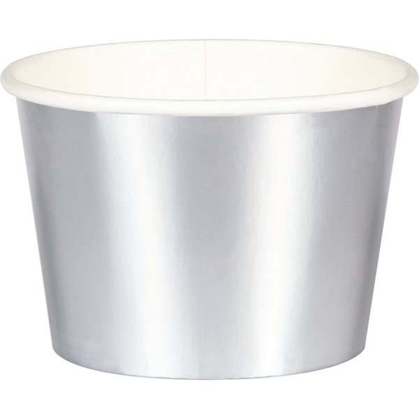 Creative Converting Silver Foil Treat Cups, 2.5"x3.5", 96PK 351526